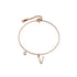 Solid 925 Sterling Silver Initial Crystal Personalised Alphabet Letter Bracelet Rose Gold Filled